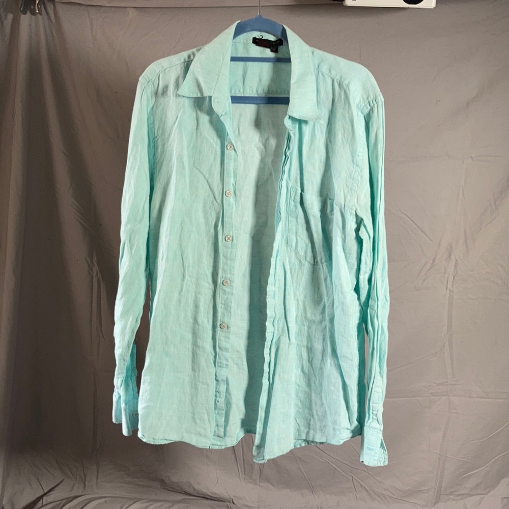 Tulliano- Light blue wash button down shirt - men’s medium